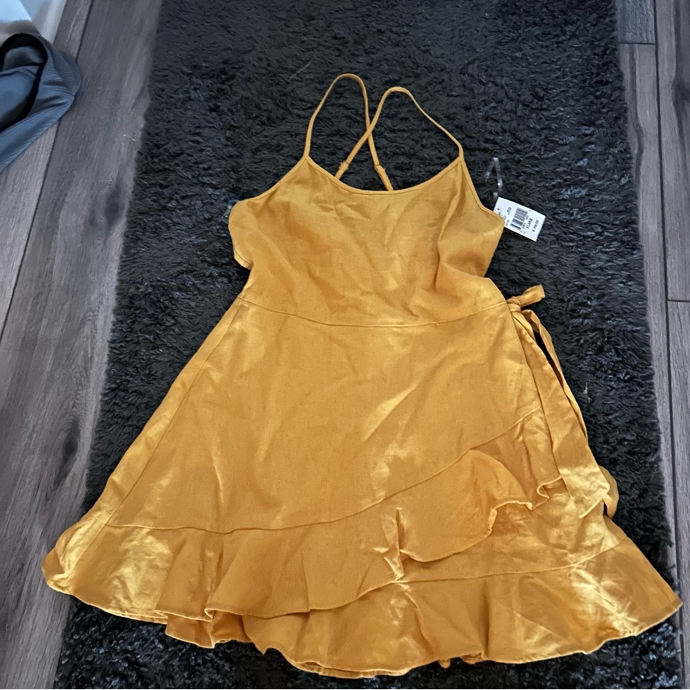Speechless Women’s  Dress with Ruffles - NEW- Mustard yellow